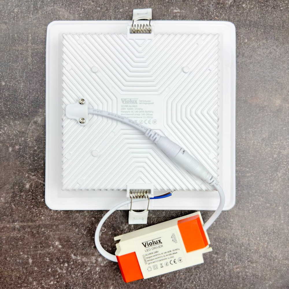 Светильник LED даунлайт Violux ALUMIN 18W 4200K квадрат IP20 ( 121280 )